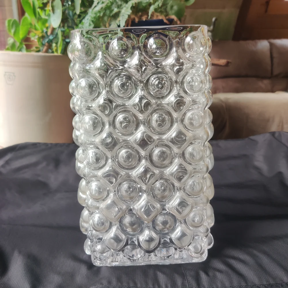 MCM Bubble Art Glass Vase 12
